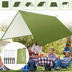 PLANDEKA NA HAMAKI, PLANDEKA NAMIOTOWA, SCHRONIENIE, MATA POD NAMIOT, 3X3M