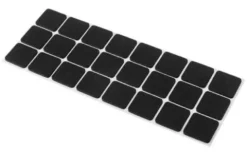 Podkładki filcowe pod meble samoprzylepne 24 el. czarne kwadratowe 28 x 28 mm