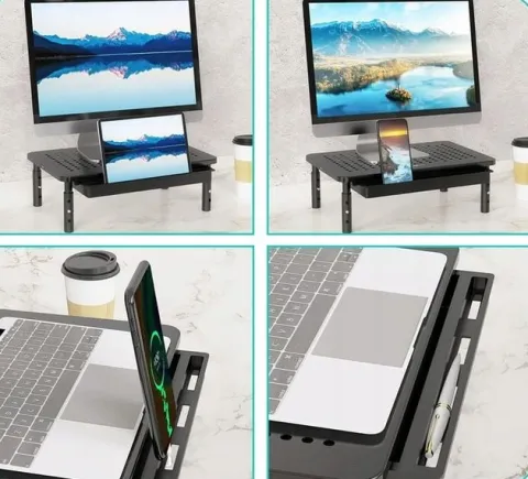 PODSTAWKA POD MONITOR DRUKARKE LAPTOPA Z SZUFLADĄ