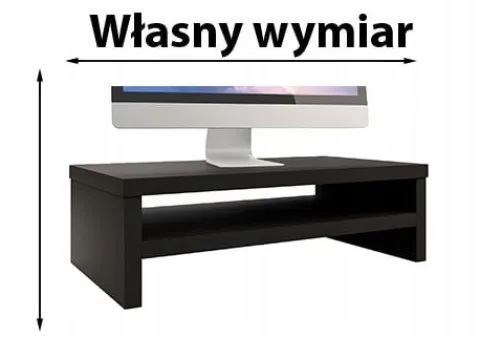 Podstawka pod monitor Na Wymiar z półką Dąb Sonoma niewidoczny montaż