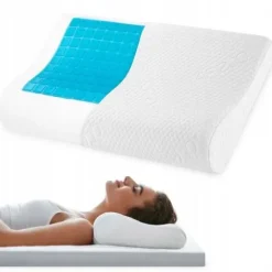 PODUSZKA PROFILOWANA ORTOPEDYCZNA Z ŻELEM CHŁODZĄCYM DO SPANIA ERGONOMICZNA