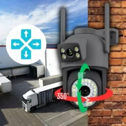 PODWÓJNA KAMERA WIFI IP SMART ZEWNĘTRZNA OBROTOWA 6MPX APLIKACJA ULTRA HD