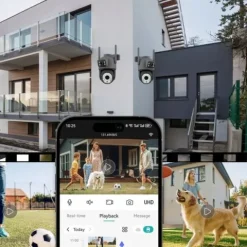 PODWÓJNA KAMERA WIFI IP SMART ZEWNĘTRZNA OBROTOWA 6MPX APLIKACJA ULTRA HD