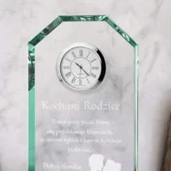 PODZIĘKOWANIE DLA RODZICÓW na ślub wesele Statuetka Zegar +GRAWER