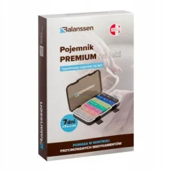 Pojemnik Kasetka TYGODNIOWA PREMIUM na leki 3 pory dnia x 7 ORGANIZER +etui