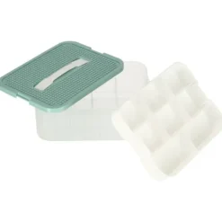 Pojemnik na Klocki Zabawki Organizer Plastikowy z Przegródkami i Pokrywą