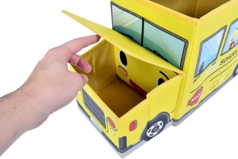 Pojemnik na zabawki Autobus żółty