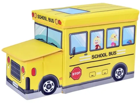Pojemnik na zabawki Autobus żółty