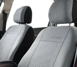 Pokrowce z alcantary na fotele samochodowe PRESTIGE Szare do AUDI A5
