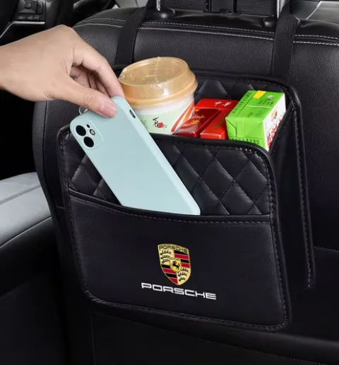 PORSCHE TORBA NA ZAGŁÓWEK wiszący ORGANIZER SAMOCHODOWY dla pasażera