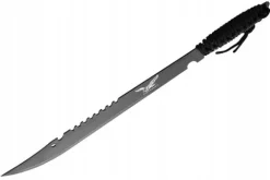 POTĘŻNA CZARNA MACZETA 50cm TAKTYCZNA SURVIVAL MIECZ BUSHCRAFT +