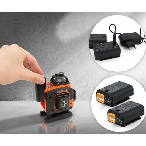 Poziomica laserowa laser krzyżowy w walizce + akcesoria Humberg HM-175