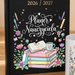 Prezent dla Nauczyciela Zakończenie Roku Zestaw Kubek i Kalendarz 2026/2027