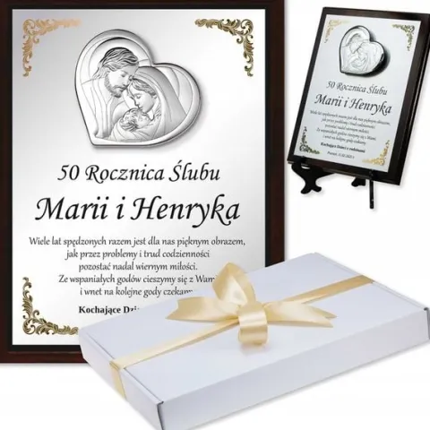 PREZENT na ROCZNICĘ ŚLUBU JUBILEUSZ 15 20 25 30 40 45 50 55 GODY +