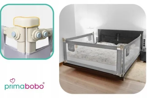 PRIMABOBO Barierka ochronna do łóżka CLASSIC 200cm dla dzieci WYSOKA