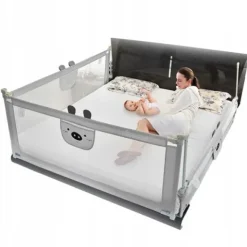 PRIMABOBO Barierka ochronna do łóżka MIŚ 200x160cm 3 szt Składana