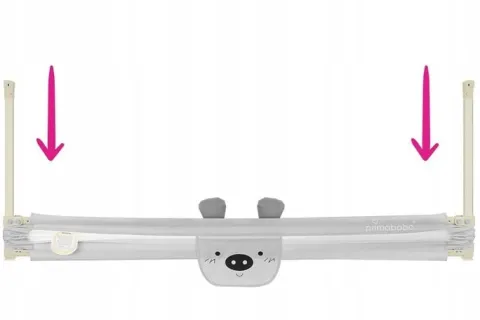 PRIMABOBO Barierka ochronna do łóżka MIŚ 200x160cm 3 szt Składana