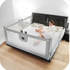 PRIMABOBO Barierka ochronna do łóżka MIŚ 200x160cm 3 szt Składana