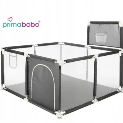 PRIMABOBO Kojec dla dziecka z koszem Duży suchy basen 126x126cm składany