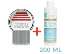 PROFESJONALNY grzebień NitFree Terminator i preparat MAMY z GŁOWY 200 ml