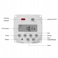 PROGRAMATOR CZASOWY WŁĄCZNIK WYŁĄCZNIK ENERGOOSZCZĘDNY CYFROWY 1s ~ 168h