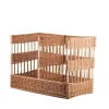 prostokątny wiklinowy Kosz na bagietki XXL 45x88 H14/60 cm