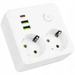 PRZEDŁUŻACZ 2 GWIAZDA UZIEMIENIE 3 USB C OCHRONNY 2500W
