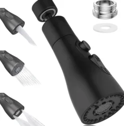 PRZEDŁUŻACZ KRANU KUCHENNEGO AERATOR PERLATOR ADAPTER DO BATERII 3 FUNKCJE
