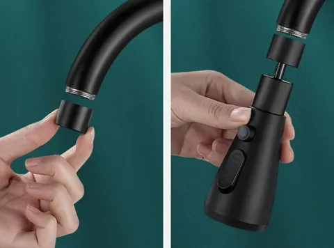 PRZEDŁUŻACZ KRANU KUCHENNEGO AERATOR PERLATOR ADAPTER DO BATERII 3 FUNKCJE