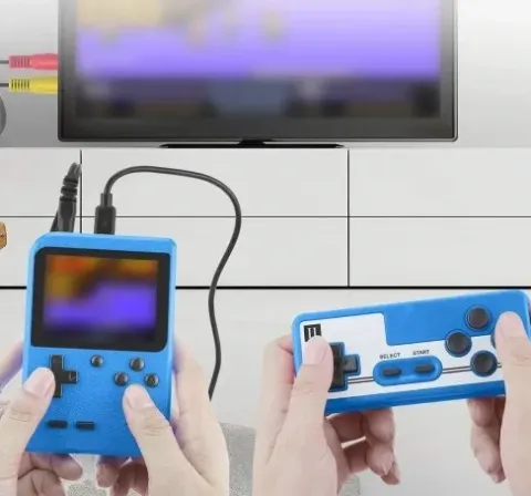 PRZENOŚNA MINI KONSOLA RETRO 400 GIER GAMEBOY DODATKOWY PAD GRA NA 2 OSOBY