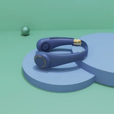 PRZENOŚNY WIATRAK SPORTOWY WENTYLATOR NA SZYJĘ USB 2000 mAh 10 GODZIN PRACY