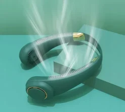 PRZENOŚNY WIATRAK SPORTOWY WENTYLATOR NA SZYJĘ USB 2000 mAh 10 GODZIN PRACY