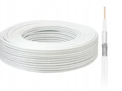 PRZEWÓD KABEL ANTENOWY KONCENTRYCZNY GRUBY 4K FULL HD RG6 U TV SAT 100M