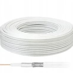 PRZEWÓD KABEL ANTENOWY KONCENTRYCZNY GRUBY 4K FULL HD RG6 U TV SAT 100M