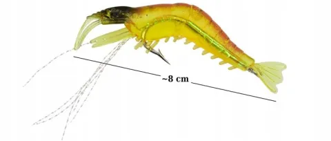 Przynęta Sztuczna KREWETKA UZBROJONA HAK 8 cm/ 4,6 g
