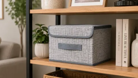 Pudełko organizer na drobiazgi ubrania zabawki składany skrzynia kufer 26cm
