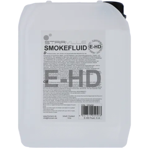 Płyn do wytwornic dymu gęsty trwały dym Stairville E-HD Fluid 5L