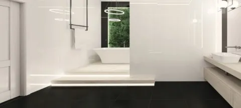 PŁYTKI PODŁOGOWE ŁAZIENKOWE TORONTO SUPER WHITE 60X120 cm GRES BIAŁY POŁYSK