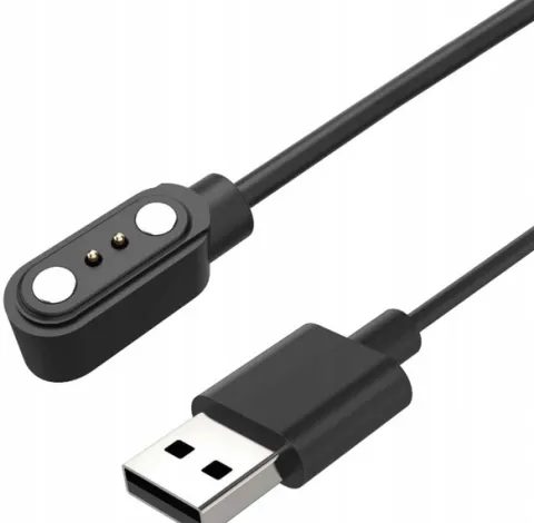 QIKtech ŁADOWARKA KABEL USB SMARTWATCH UNIWERSALNA 2,84mm 60 cm (czarny)