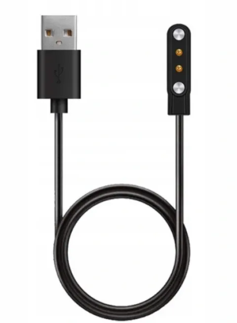 QIKtech ŁADOWARKA KABEL USB SMARTWATCH UNIWERSALNA 2,84mm 60 cm (czarny)
