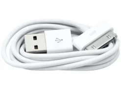 QIKtech Kabel 30 pin USB do iPhone 4 4S 3GS 3G 3 iPod iPad 2 3 1m (biały)