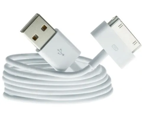 QIKtech Kabel 30 pin USB do iPhone 4 4S 3GS 3G 3 iPod iPad 2 3 1m (biały)