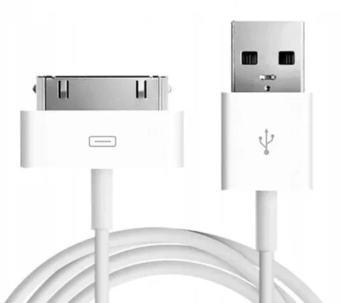 QIKtech Kabel 30 pin USB do iPhone 4 4S 3GS 3G 3 iPod iPad 2 3 1m (biały)
