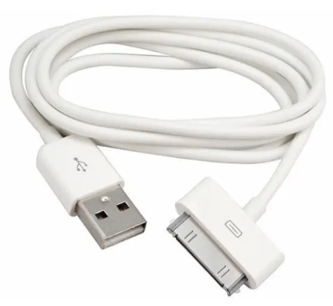 QIKtech Kabel 30 pin USB do iPhone 4 4S 3GS 3G 3 iPod iPad 2 3 1m (biały)
