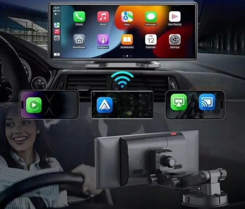 QIKtech Radio Samochodowe Bluetooth Android Auto CarPlay 9,3" USB SD AUX