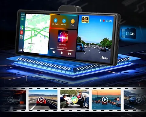 QIKtech Radio Samochodowe Bluetooth Android Auto CarPlay 9,3" USB SD AUX