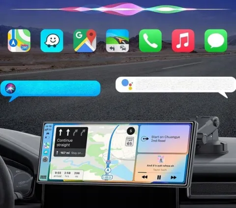 QIKtech Radio Samochodowe Bluetooth Android Auto CarPlay 9,3" USB SD AUX