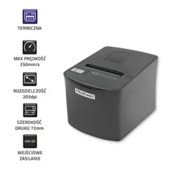 Qoltec Drukarka paragonowa bonowa termiczna USB