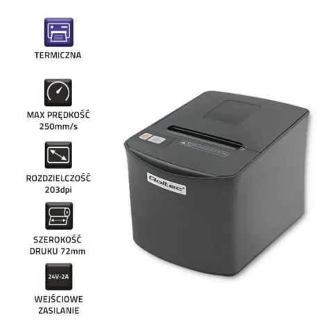 Qoltec Drukarka paragonowa bonowa termiczna USB