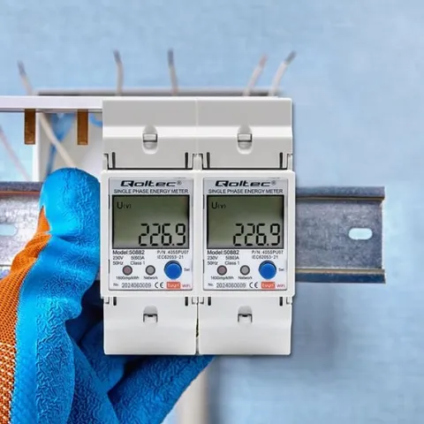 Qoltec Licznik energii DIN Wi-Fi TUYA 230V 60A